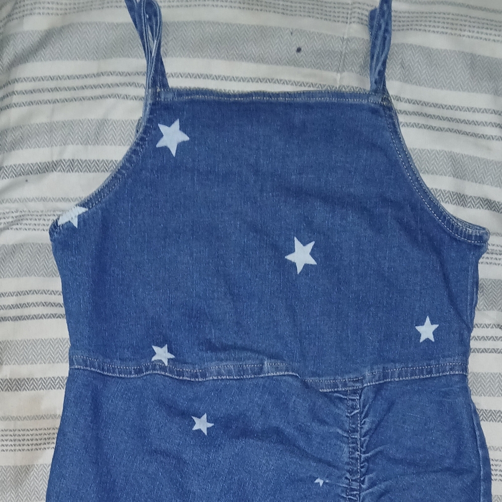Kids Denim Star Print Dress